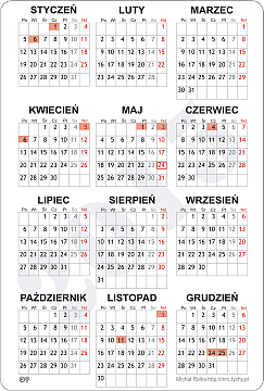 Kalendarz na rok 2015